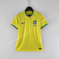2022-23 Brazil Home Yellow Female Thailand Soccer Jersey-506