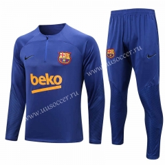 2022-23  Barcelona Cai Blue Thailand Tracksuit Uniform-815