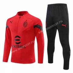2022-23 AC Milan Red  Soccer Tracksuit Uniform-411