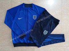 2022-23 England Cai Blue Soccer Thailand Jacket Uniform-815