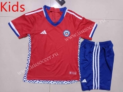2022-23 Chile  Home Red kids Soccer Uniform-507