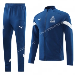2022-23  Olympique de Marseille Blue Jacket Uniform-LH