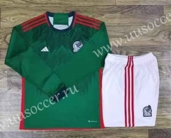 22-23 Correct Version Mexico Home Green LS Soccer Uniform-709