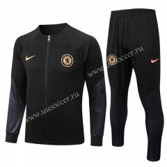2022-23 Chelsea Black Soccer Thailand Jacket Uniform-815