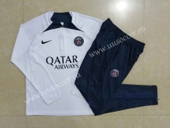 2022-23  Paris SG White Thailand Soccer Tracksuit Uniform-815