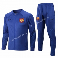 2022-23 Barcelona Blue Thailand Jacket Uniform-815