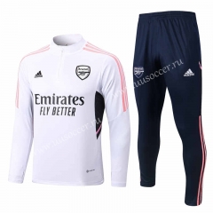 2022-23 Arsenal White Thailand Tracksuit Uniform-815