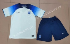 2022-23  England Home White&Blue Soccer Uniform-718