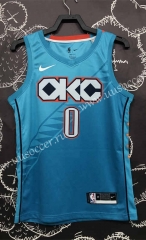 2019 Edition NBA Oklahoma City Thunder Blue #0 Jersey-311