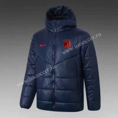 2022-23 Atletico Madrid Royal Blue Thailand Soccer Coat With Hat-GDP（different logo colors）