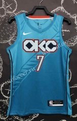 2019 Edition NBA Oklahoma City Thunder Blue #7Jersey-311