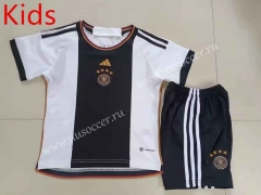 2022-23  Germany Home White  kids Soccer Uniform-507