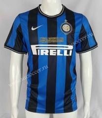 Retro Version 09-10 Inter Milan Home Blue& Black Thailand Soccer Jersey AAA-503