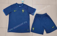2022-23 France Home Royal Blue Soccer Uniform-718