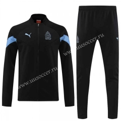 2022-23  Olympique de Marseille Royal Blue Jacket Uniform-4627