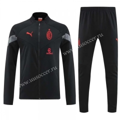2022-23 AC Milan Black  Soccer Jacket Uniform-4627