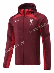 2022-23  Liverpool Red Soccer Jacket Top With Hat-LH