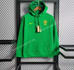 2022-23  Brazil Green Thailand Tracksuit Top With Hat-LH