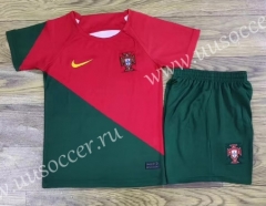 2022-23 Portugal Home Red &Green Soccer Uniform-709