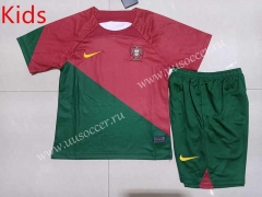 2022-23 Portugal Home Red &Green Soccer Uniform-507