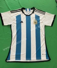 2022-23 Argentina Home Blue & White Female Thailand Soccer Jersey-HR