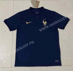（s-4xl）2022-23 World Cup France Home Blue Thailand Soccer Jersey AAA-818