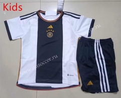 2022-23  Germany Home White  kids Soccer Uniform-507