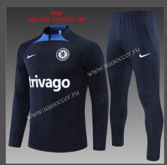 2022-23 Chelsea Royal Blue  Kids/Youth Soccer Tracksuit