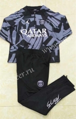2022-23  Paris SG Black&Grey  Thailand Soccer Tracksuit Uniform-411