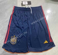 2022-23 Spain Home Blue Thailand Soccer Shorts AAA