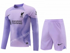 2022-23 Liverpool Goalkeeper Purple  LS Thailand Soccer Uniform-418