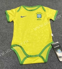 2022-23 Brazil Home Yellow Baby Thailand Soccer Uniform-3066