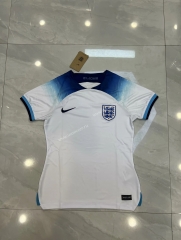 2022-23 England Home Blue &White Female Thailand Soccer Jersey-708