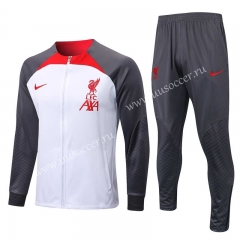 2022-23  Liverpool White  Thailand Soccer Jacket Uniform -815
