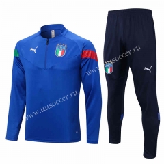 2022-23 Italy  Blue Soccer Tracksuit-815