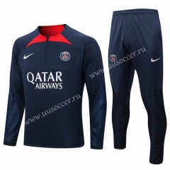 2022-23  Paris SG Royal Blue Thailand Soccer Tracksuit Uniform-815