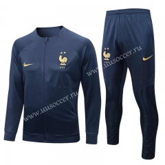 2022-23 France Royal Blue Thailand Soccer Jacket Uniform-815