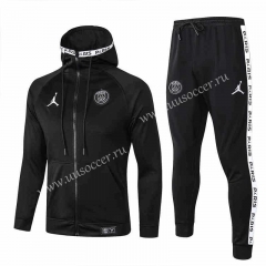 19-20 Jordan Paris SG Black  Soccer Jacket Uniform with hat-815