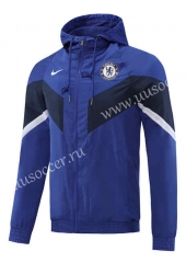 2022-23 Nike Chelsea Cai Blue Trench Coats With Hat-LH
