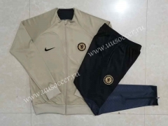2022-23 Chelsea Khaki Soccer Thailand Jacket Uniform-815