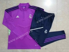 2022-23 Real Madrid Purple Thailand Tracksuit Uniform-815