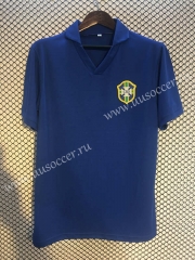 1957-62 Brazil Away  Blue Thailand Soccer Jersey AAA-2669