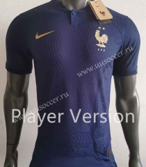 Player Version2022-23 World Cup  France Home Blue Thailand Soccer Jersey AAA-518