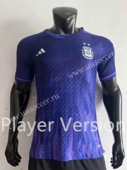 Player version 2022-23 Argentina  Away Purple Thailand Soccer Jersey AAA-4691