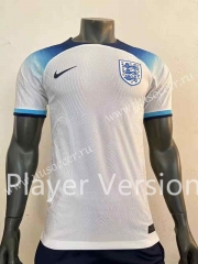 Player version 2022-23  England Home Blue& White Thailand Soccer Jersey AAA-518