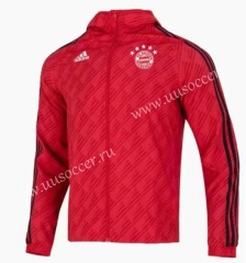 22-23 Bayern München Red Trench Coats With Hat-4691