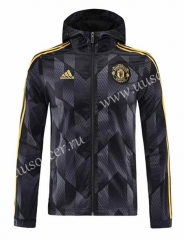2022-23 Manchester United Black Wind Coat With Hat-4691