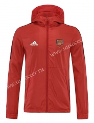 2022-23 Arsenal Red Wind Coat With Hat -4691