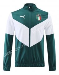 2022-23 Italy White&Green Thailand Soccer Windbreaker -4691