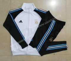 22-23 Argentina  White& Black Thailand Soccer Jacket Uniform-815